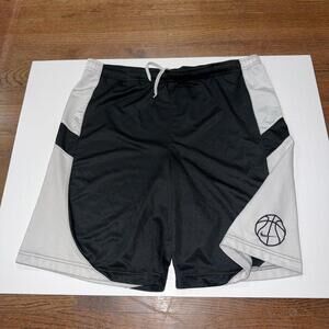 Nike Sportswear Basketball Black/White Logo Baggy Hoop Shorts Mens SM YXL Y2K